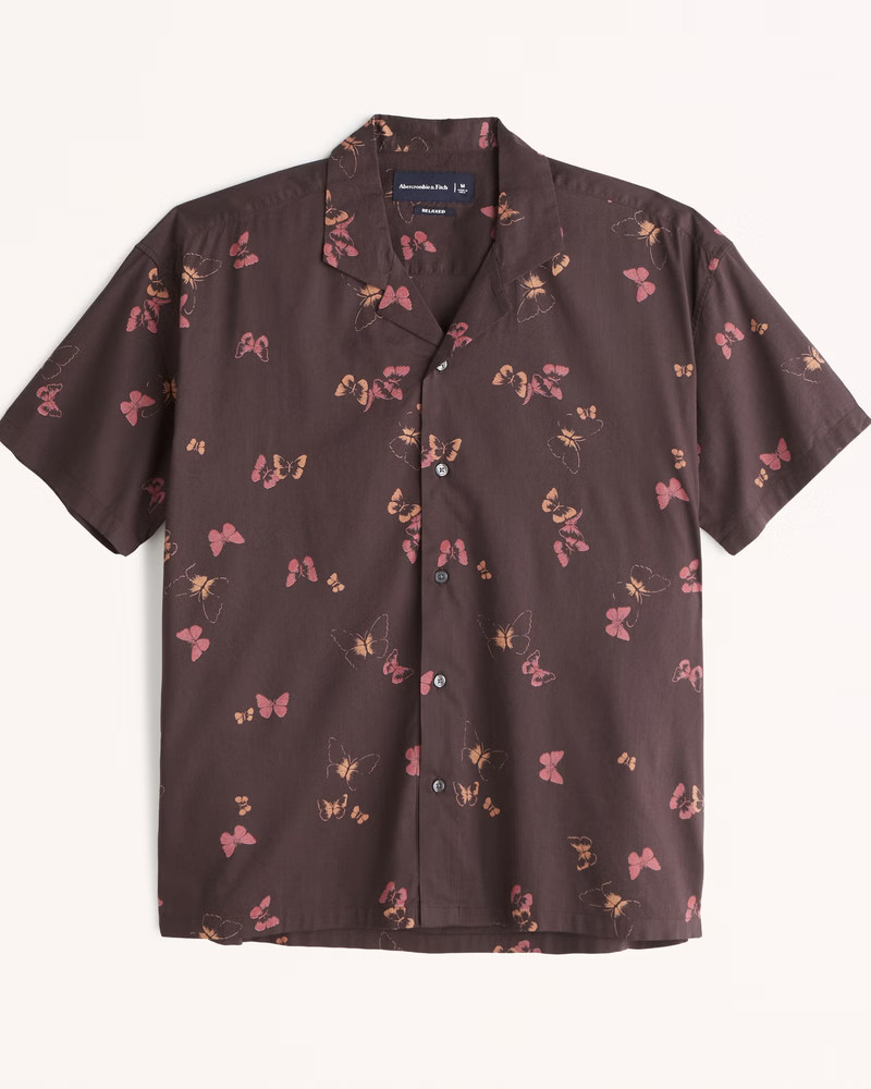 70s Retro Button-Up Shirt | Abercrombie & Fitch (US)