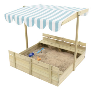 Plum® Outdoor Portable Wooden Sandbox with Canopy, 46x46x46-in, with Adjustable Canopy, Kids Age... | Canadian Tire