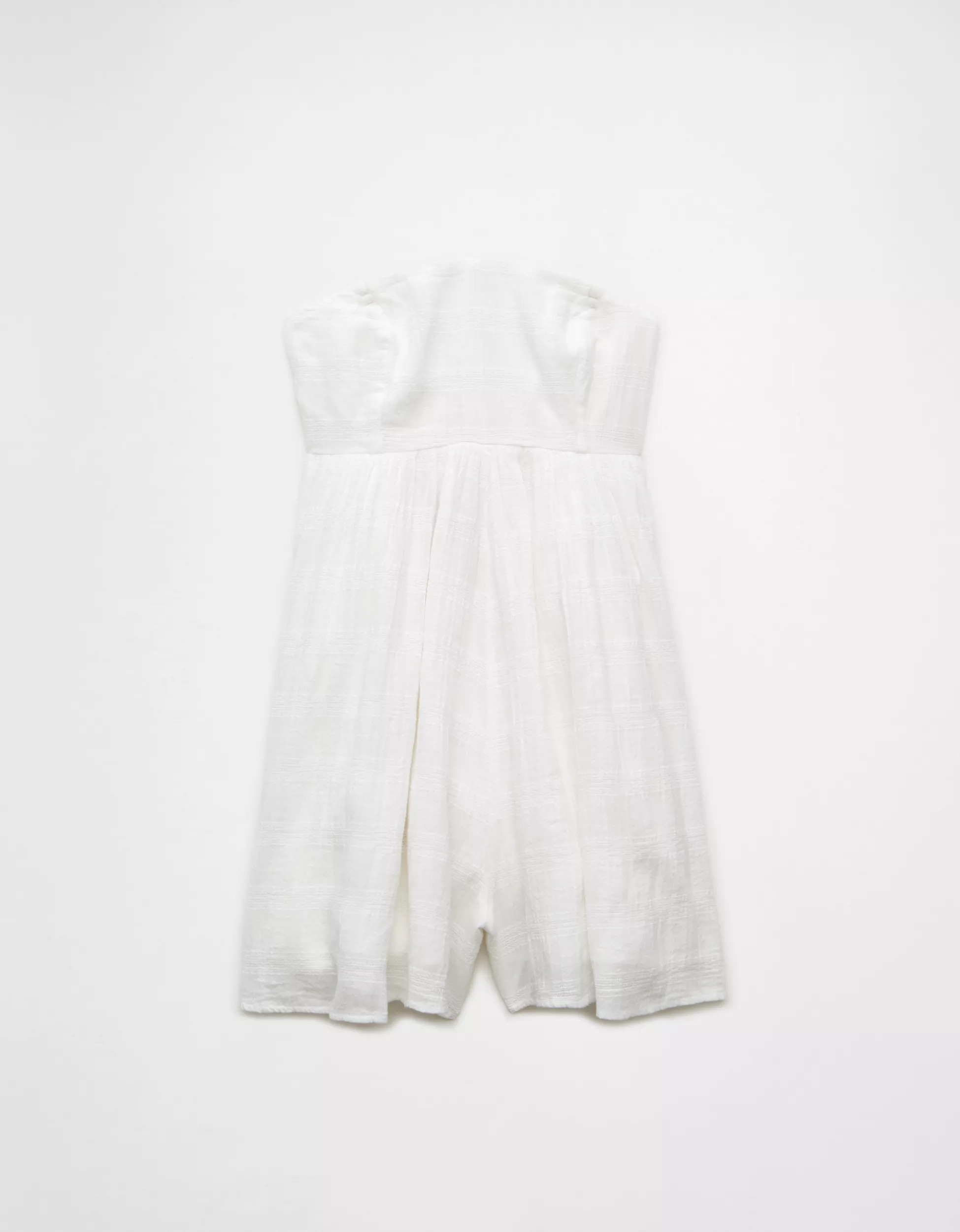 AE Strapless Tie Back Babydoll Romper | American Eagle Outfitters (US & CA)