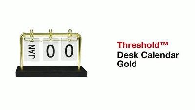 Desk Calendar Gold - Threshold™ | Target