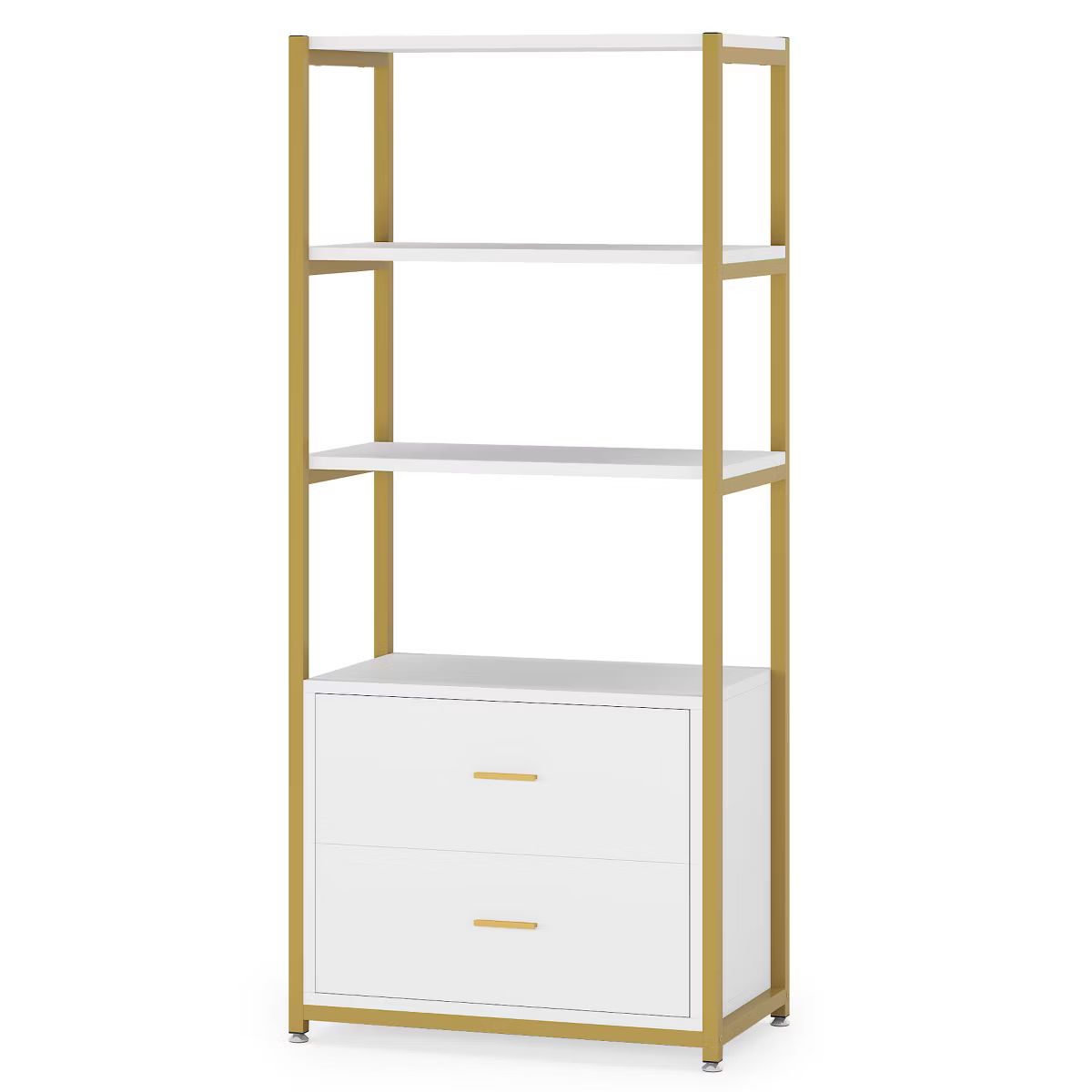 Tribesigns 4-Tier Bookshelf with 2 Drawers | Target