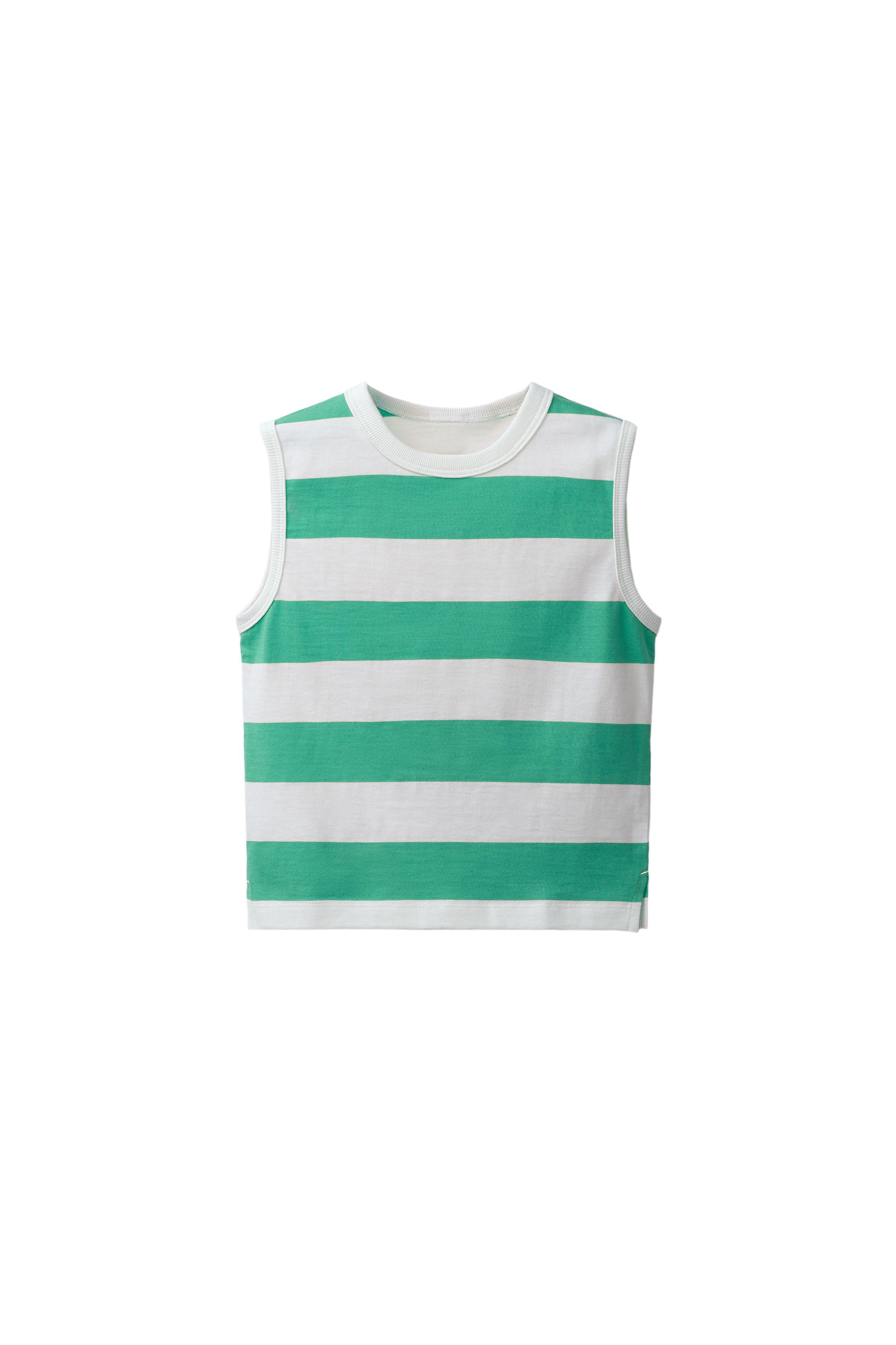 STRIPED SLEEVELESS T-SHIRT | Zara US