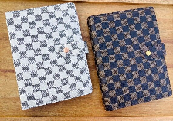 Checkered luxury A5 A6 Agenda Planner || 6-RING || Journal || Binder|| Diary || Notepad || Organi... | Etsy (US)