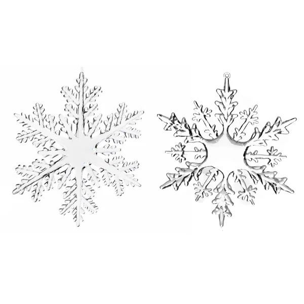 6 Piece Acrylic Snowflake Holiday Shaped Ornament Set (Set of 6) | Wayfair North America