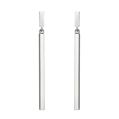 Sterling Silver Square Bar Dangle Earrings | Walmart (US)