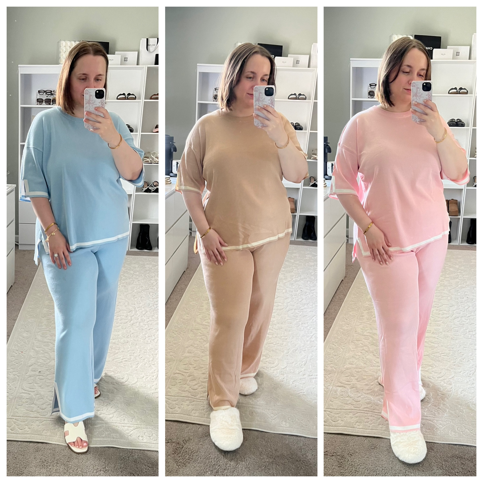 Amazon lounge sets that are super cute & cozy! 💗 wearing size large 

Amazon fashion, loungewear, coord set, matching set, lounge, outfit inspo, outfit ideas, ootd, outfit of the day, cozy outfit, work from home outfit, wfh outfit inspo, neutral outfit inspo, midsize fashion, midsize style 

#LTKmidsize #LTKfindsunder50 #LTKstyletip