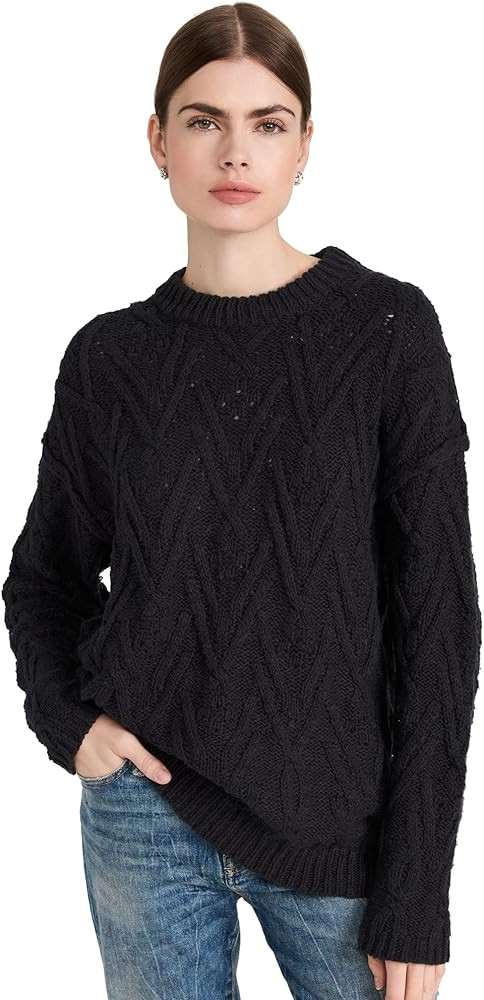 Free People Women's Isla Cable Knit Sweater | Amazon (US)