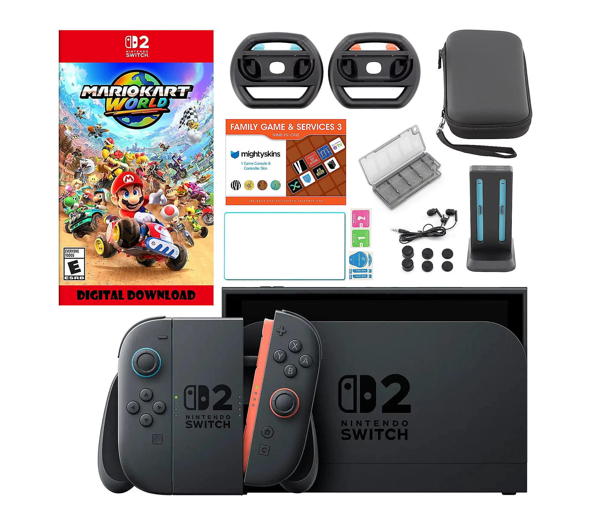 Nintendo Switch 2 MarioKart World Bundle w/Acc & Voucher | QVC