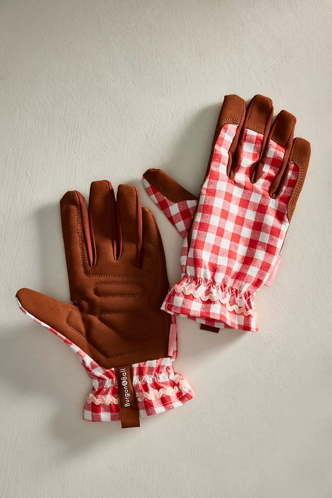 Burgon & Ball Gingham Garden Gloves | Anthropologie (US)