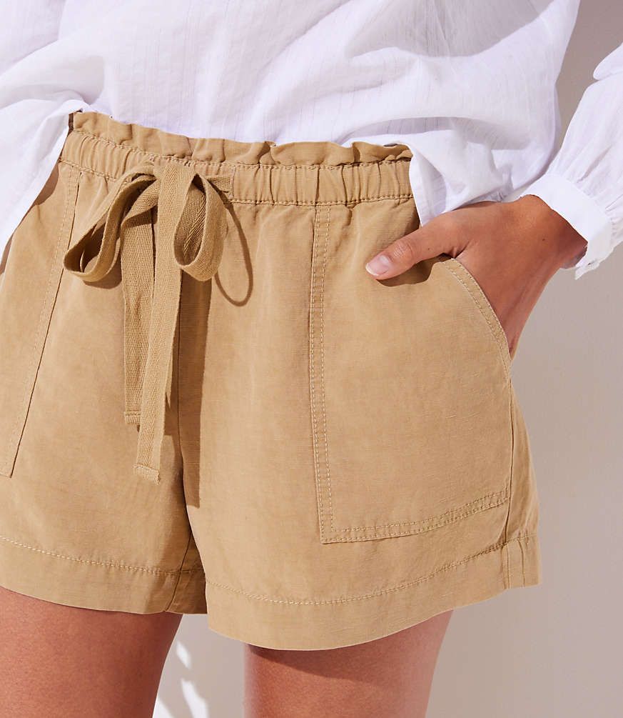 Tie Waist Safari Shorts | LOFT