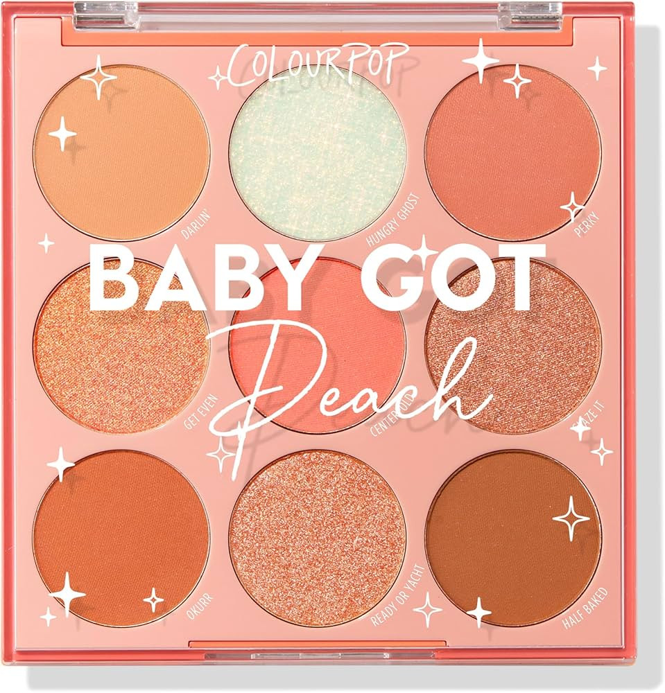 ColourPop Baby Got Peach Eyeshadow Palette - Orange & Coral Shadows with Metallic, Matte and Glit... | Amazon (US)