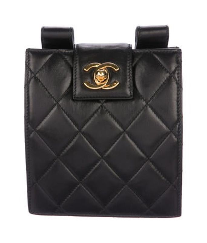 Chanel Vintage Quilted CC Belt Bag Black Chanel Vintage Quilted CC Belt Bag | The RealReal