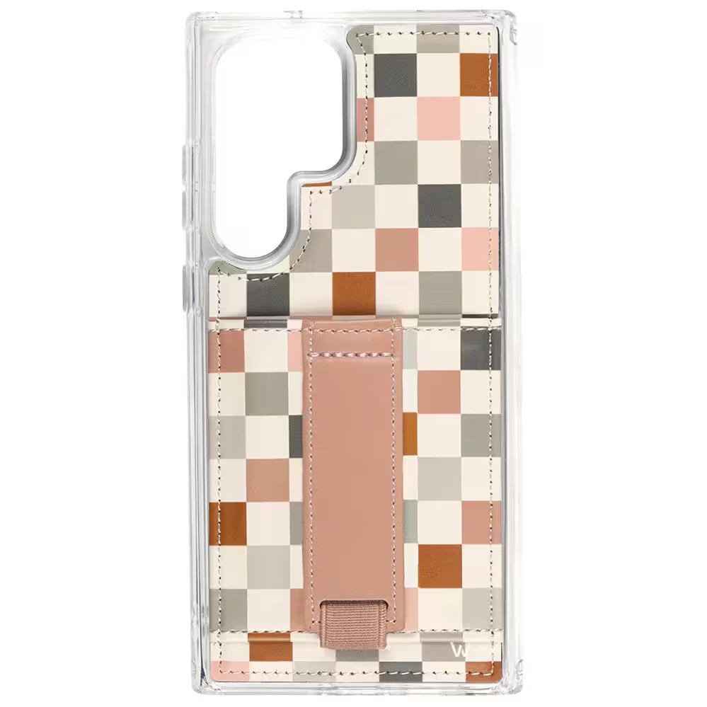 Walli Cases - Phone Case with Wallet and Finger Strap for Samsung S25 Plus - Coastal Check | Best Buy U.S.