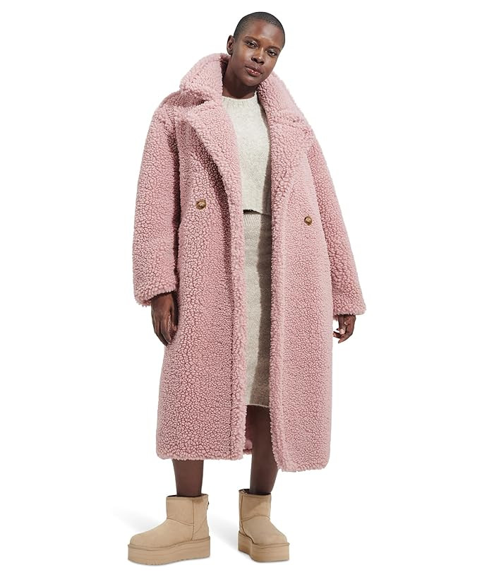 UGG Gertrude Long Teddy Coat | Zappos