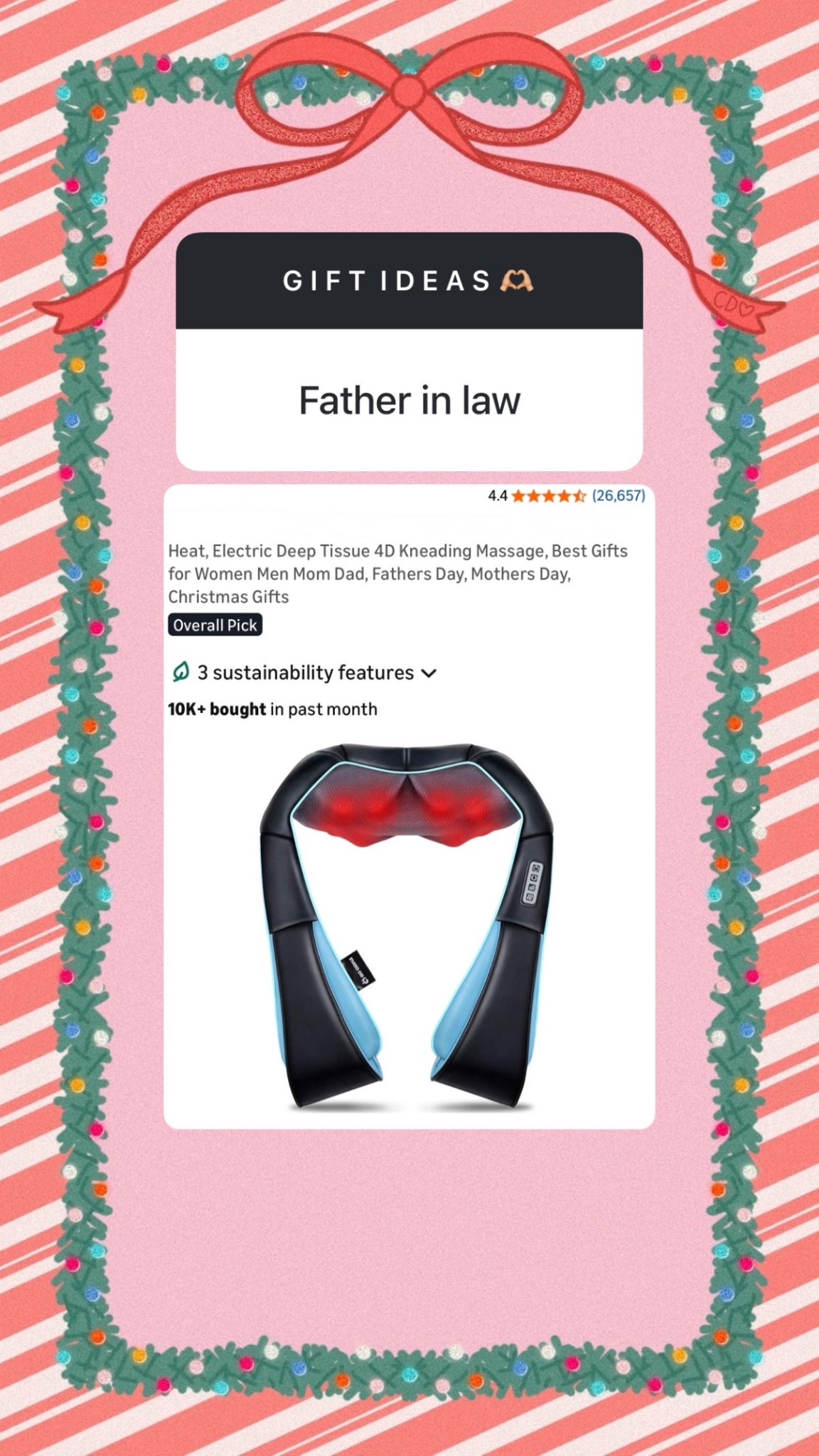 Father in law gift - Amazon back massager under $50 

#LTKFindsUnder50 #LTKHoliday #LTKGiftGuide