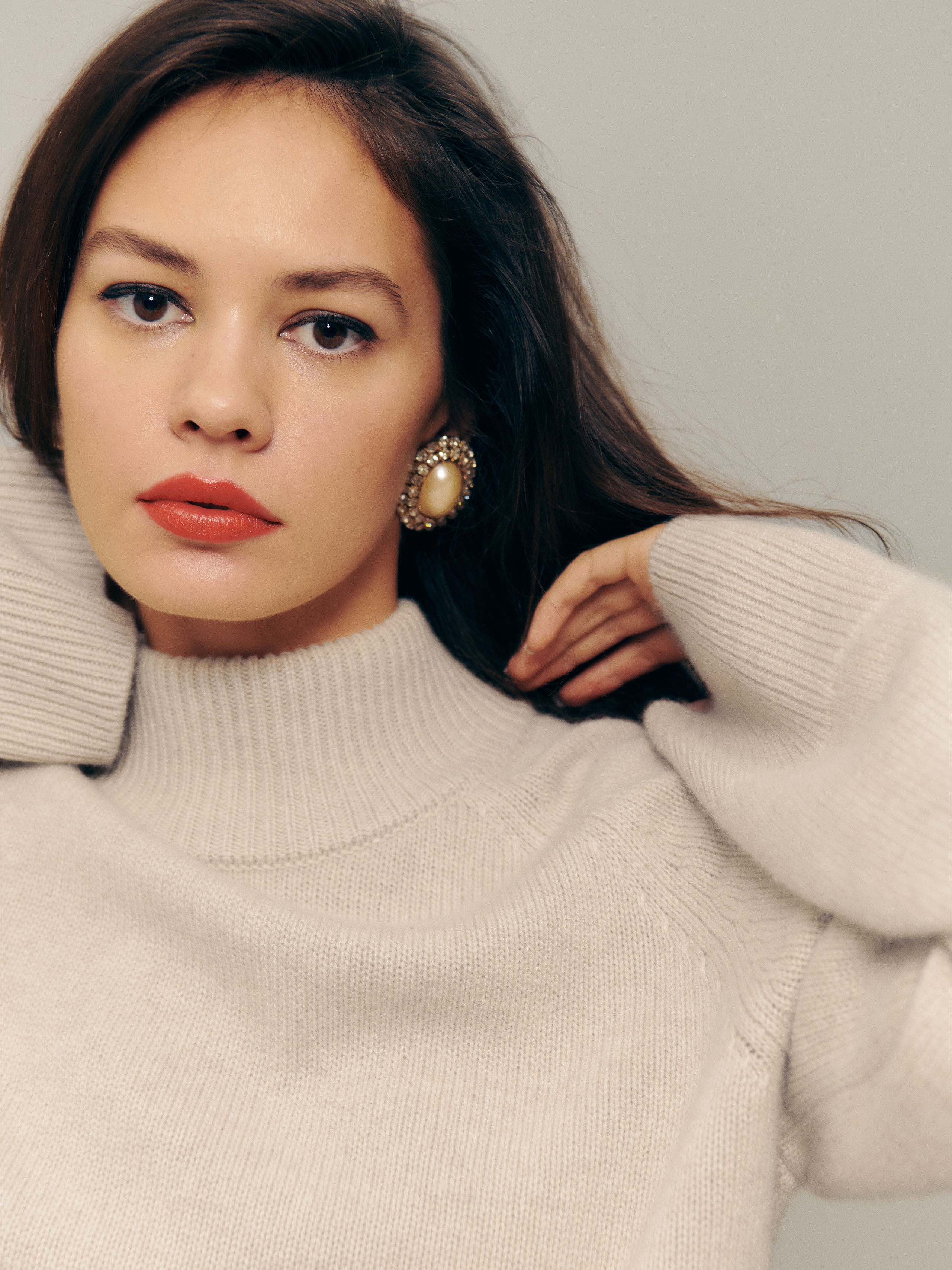 Garrett Cashmere Cropped Turtleneck | Reformation (Global)