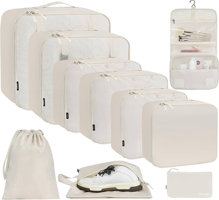 BAGAIL 10 Set Packing Cubes Various Sizes Packing Organizer for Travel Accessories Luggage Carry ... | Amazon (US)