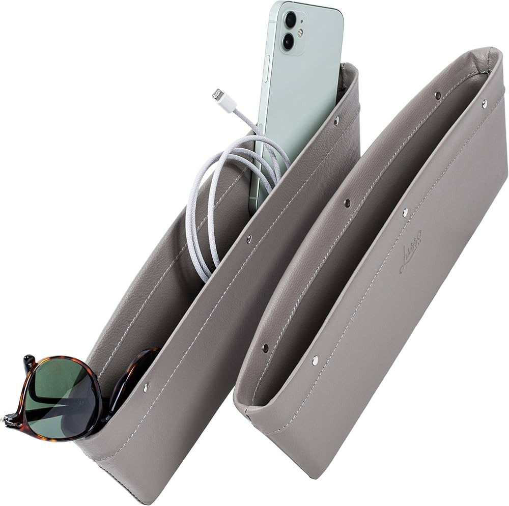 Lusso Gear Car Seat Gap Organizer 2 Pack, Vegan Leather Filler with Universal Fit, Adjustablefor ... | Amazon (US)