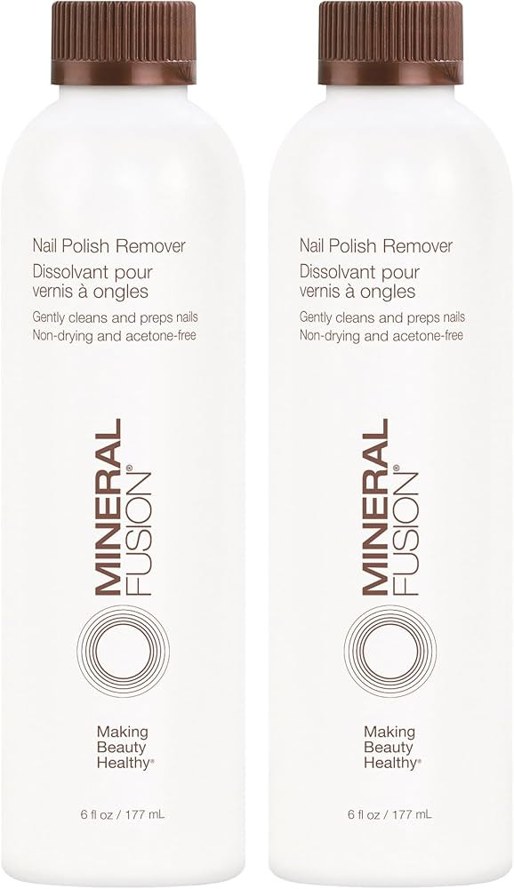 Mineral Fusion Nail Polish Remover - Acetone-Free Nail Care with Natural Solvents - Non Drying Li... | Amazon (US)