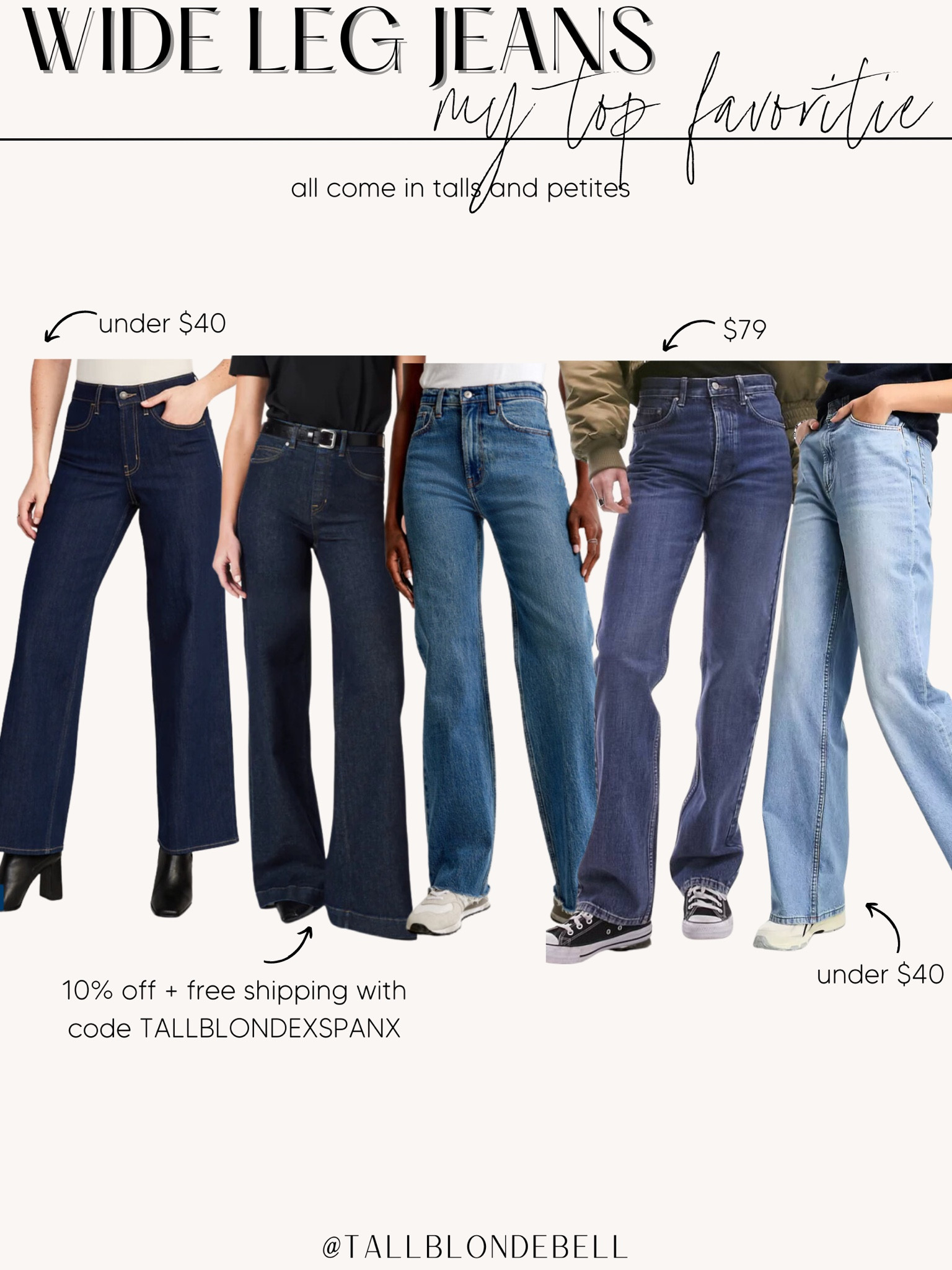 Topshop Tall Kort jeans in mid blue curated on LTK