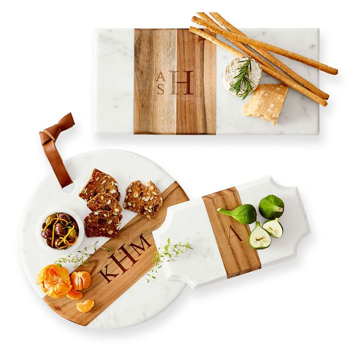 WOOD AND MARBLE RECTANGLE CHEESE BOARD | Mark and Graham