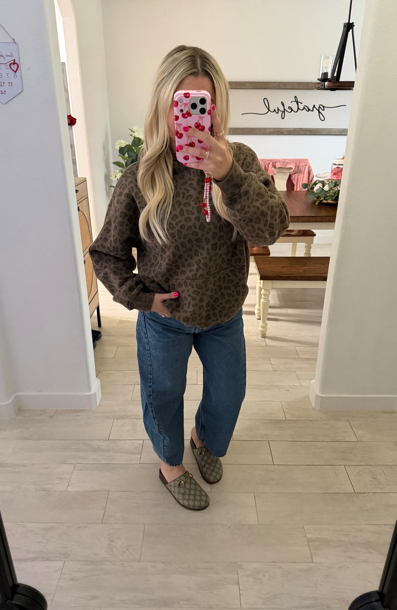 OOTD 
Leopard hoodie small
Barrel jeans 27 short
Gucci clogs tts
Casual date night outfit

#LTKSaleAlert #LTKootd