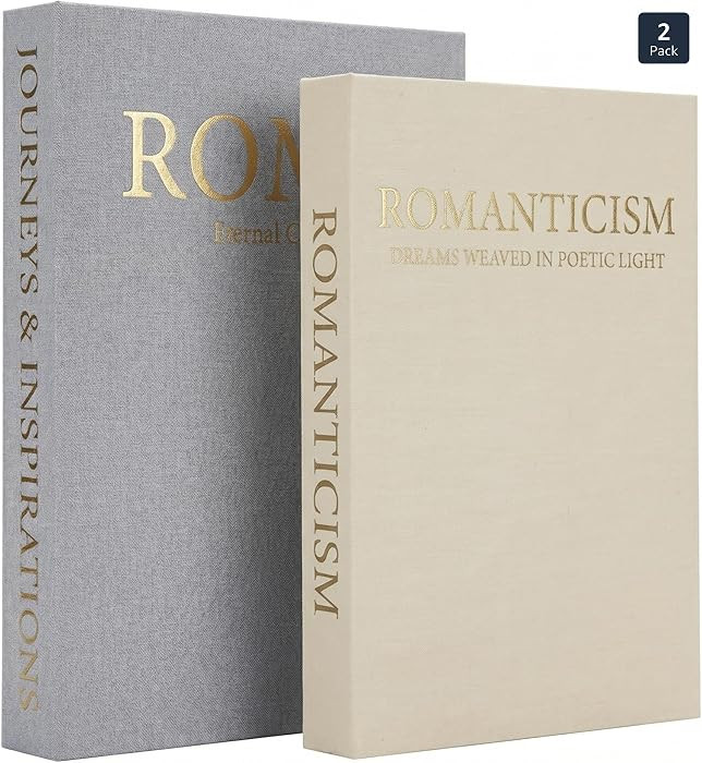 Aesthetic Decorative Books, Fake Book with Hidden Storage, Set of 2 Linen Faux Books Boxes for Ho... | Amazon (US)