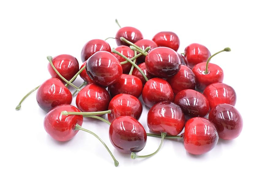 Aliotech 26pcs Artificial Lifelike Simulation Small Red Black Cherries Fake Fruit Model Home Hous... | Amazon (US)