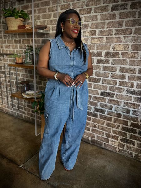 Outfit Inspo…Denim Edition ✨⁣
⁣
This jumpsuit is a transitional piece that can be worn any season (it’s available in sizes 0-30) ⁣
⁣

#ootd #targetstyle #fashion #Denim⁣
⁣
Thinking about adding this jumpsuit to wardrobe?

#LTKstyletip #LTKSeasonal #LTKmidsize