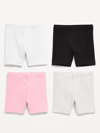 4-Pack Jersey-Knit Biker Shorts for Toddler Girls | Old Navy (US)