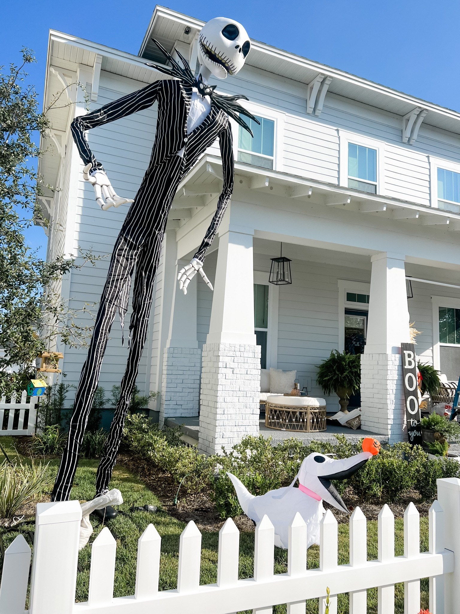 Jack skellington skeleton giant size 13 foot. Zero nightmare before Christmas. Easy decor 

#LTKSeasonal #LTKHoliday #LTKHalloween