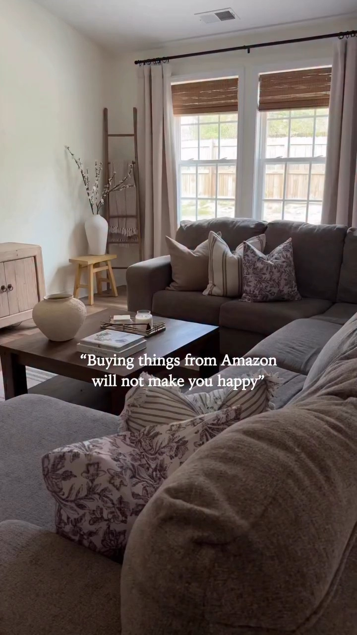 Affordable chop-able pillows and decor definitely helps with my happiness 😎

Comment SHOP for the link for pillow inserts and covers! 🔗 

I have the same brand throughout my WHOLE home! We are looking for long term use + consistency, baby, and these are IT.
Bedroom bigger pillows 26x26, covers are 24x24; smaller pillows are 22x22, covers are 20x20.

#neutralhome #amazonhome #amazonfinds #homedecorideas #ltkhome