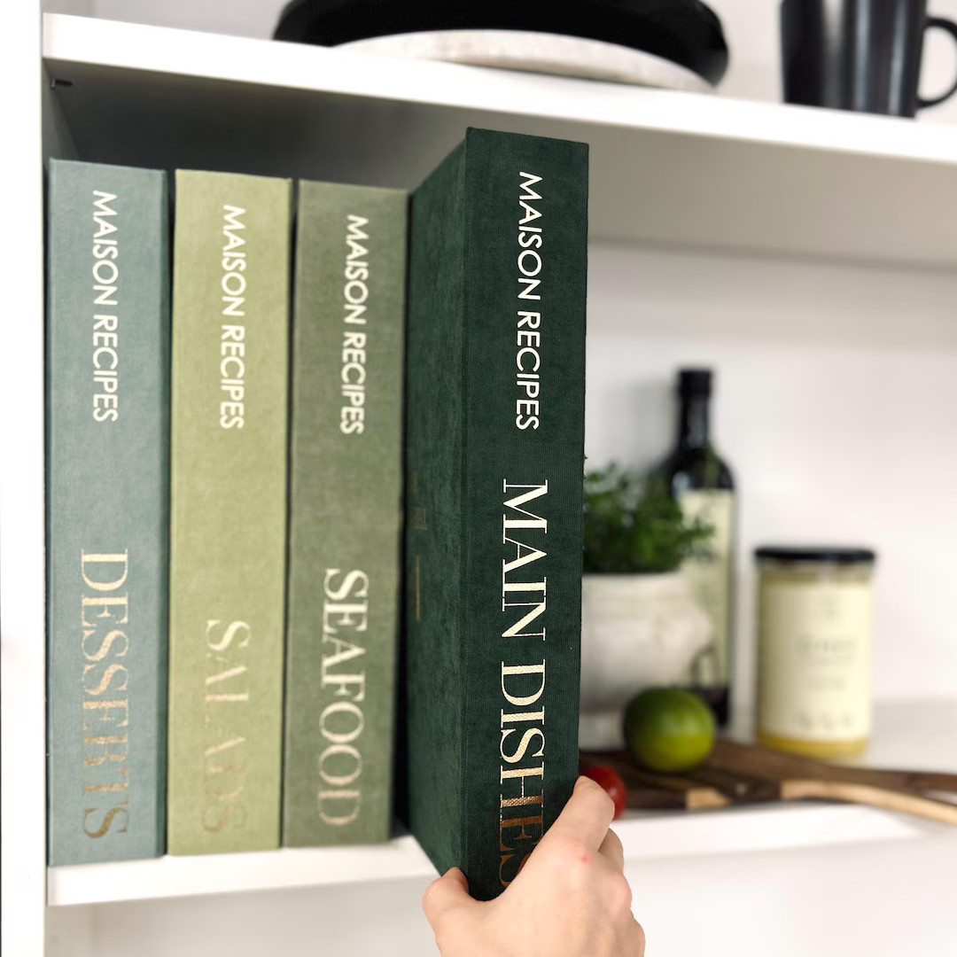 Personalised Recipe Book Binder, Cookbook, Custom A4 4 Ring Binder With Sleeves, Hard Cover Binde... | Etsy (US)