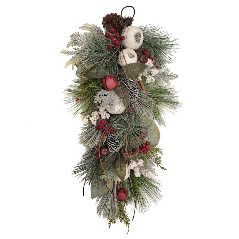 Pinecone & Berry Teardrop Swag, 26" | At Home