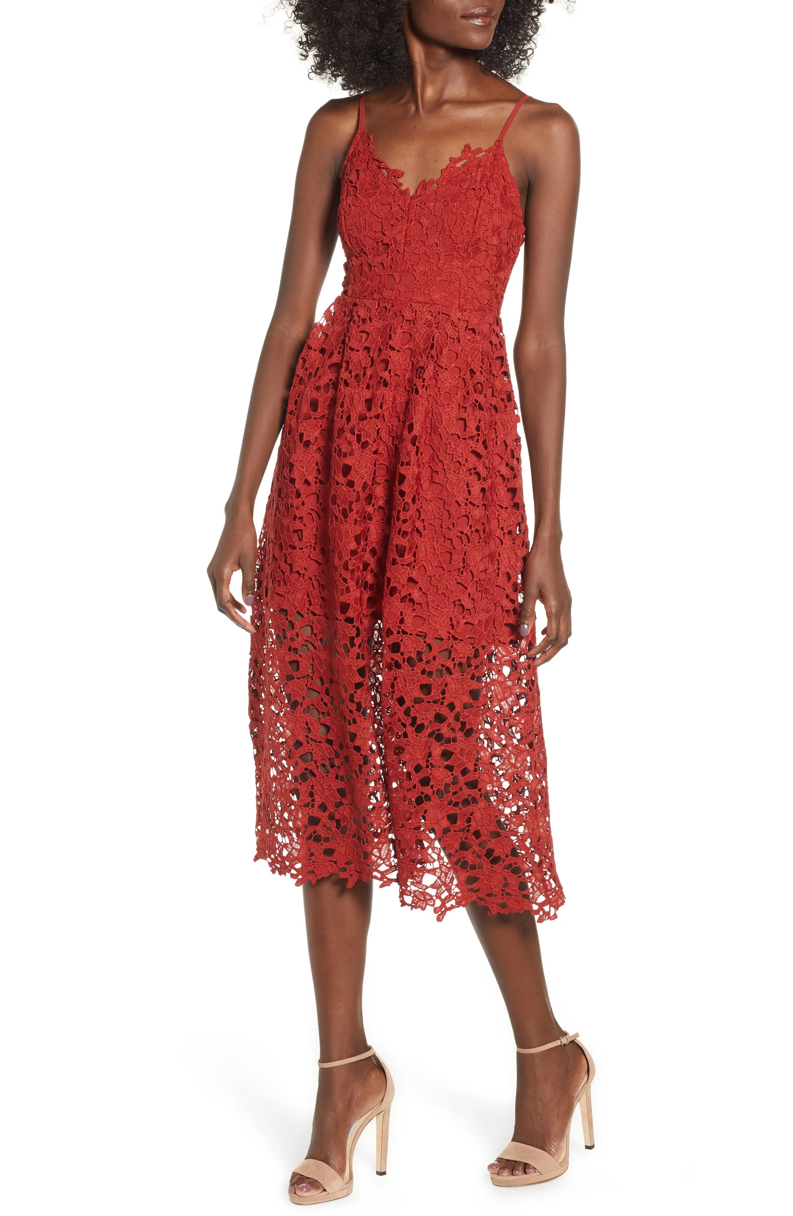 ASTR the Label Lace Midi Dress | Nordstrom