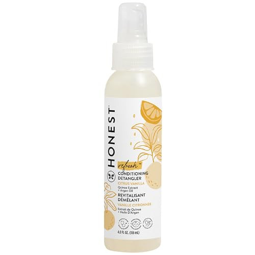 The Honest Company Conditioning Hair Detangler Tear-Free Hypoallergenic Leave-In Conditioner and Fortifying Spray Citrus Vanilla Refresh 4 fl oz | Amazon (US)