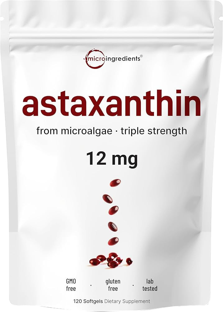 Astaxanthin 12mg, 120 Softgels, 4 Month Supply | Premium Astaxanthin Antioxidant Supplements | Fr... | Amazon (US)