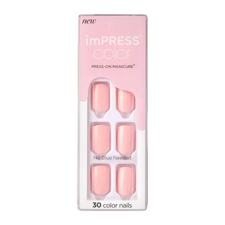 KISS imPRESS Color Press-on Manicure Pick Me Pink Short | Walmart (US)