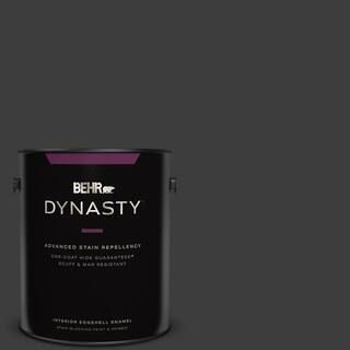 BEHR DYNASTY 1 gal. Black One-Coat Hide Eggshell Enamel Interior Stain-Blocking Paint & Primer-26... | The Home Depot
