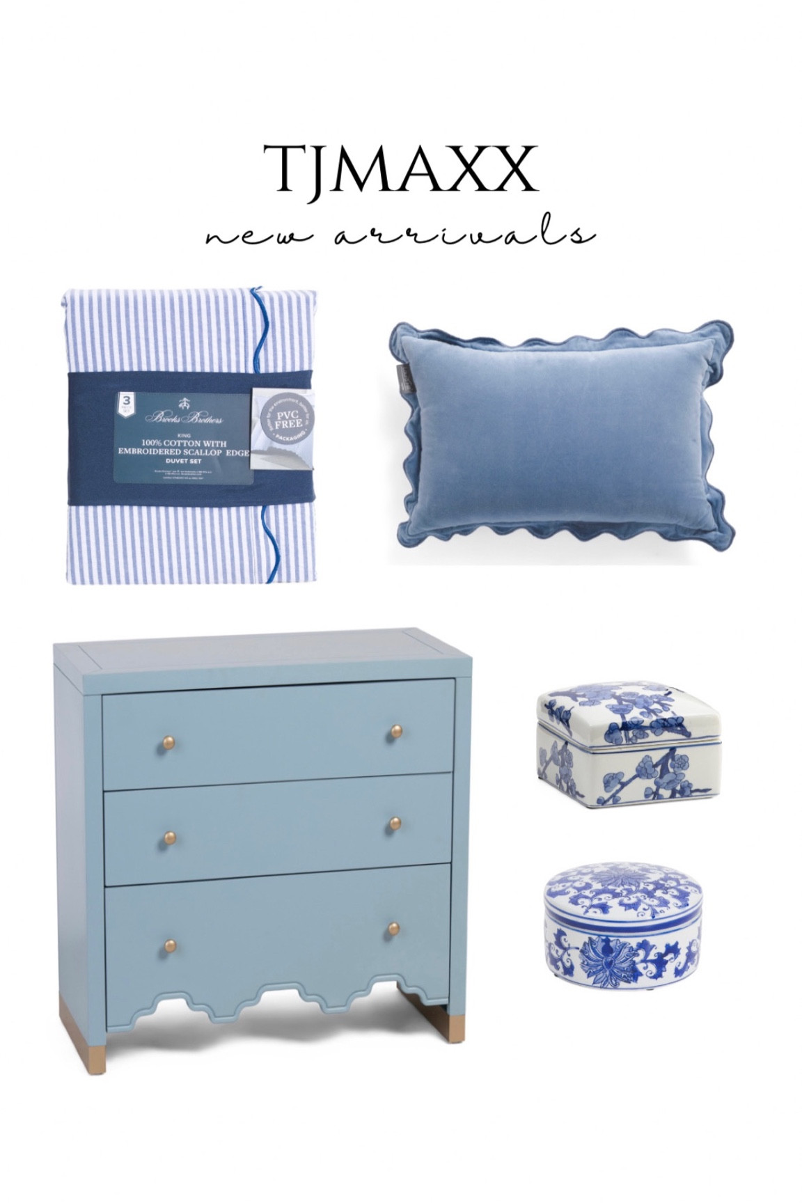 Tjmaxx and Marshalls new arrivals for the home 💙 blue and white decor 

#LTKHome #LTKSaleAlert #LTKFindsUnder50