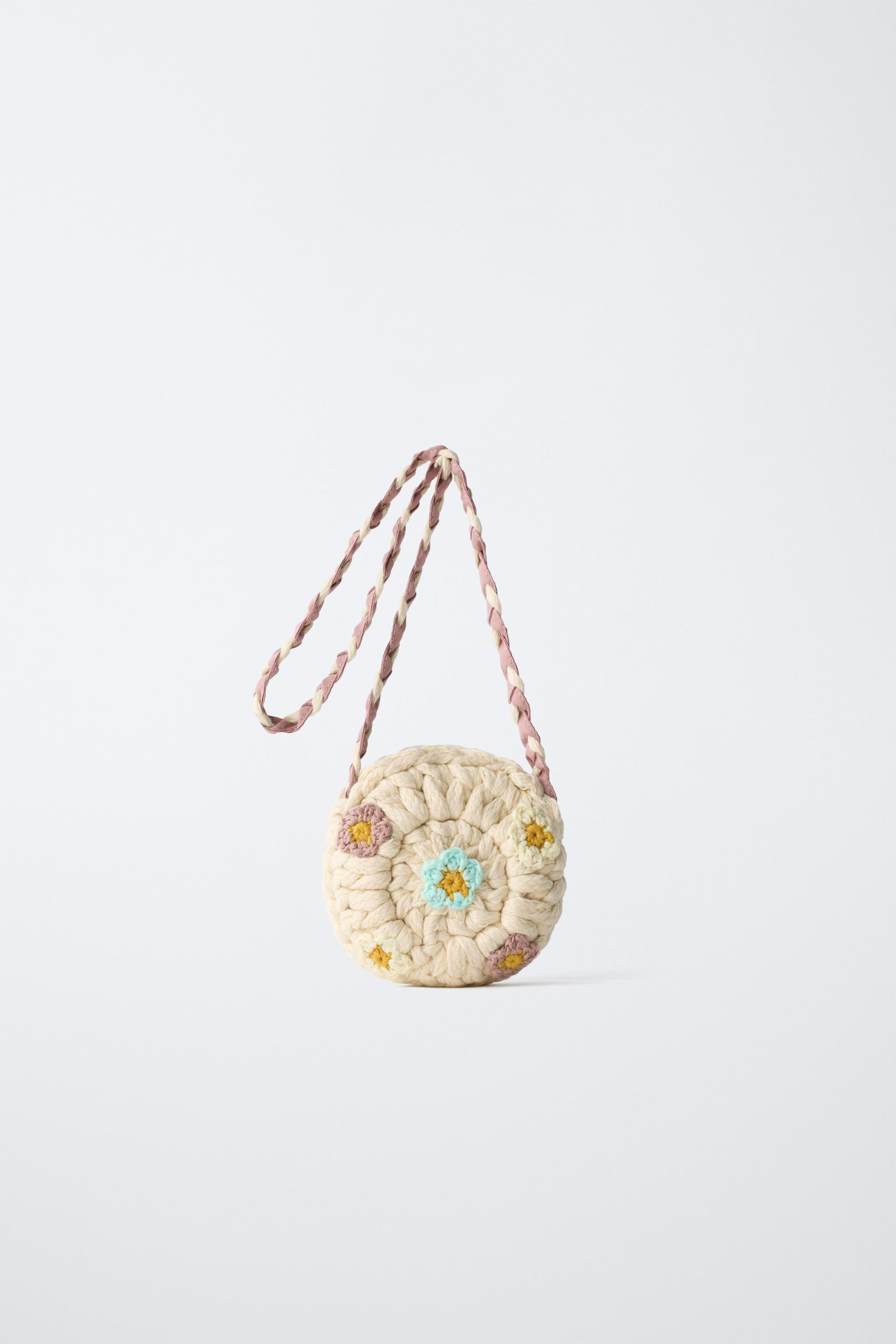 FLORAL CROCHET CROSSBODY BAG | Zara US
