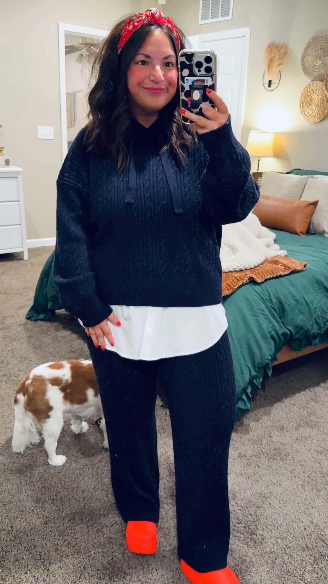 clogs: fit oversized // wearing a size 4
sweater pants: fit true to size // wearing a large
sweater hoodie: fits small // wearing an XL
under shirt skirt: fits true to size // wearing a large 

 

#LTKHoliday #LTKSeasonal #LTKFindsUnder50