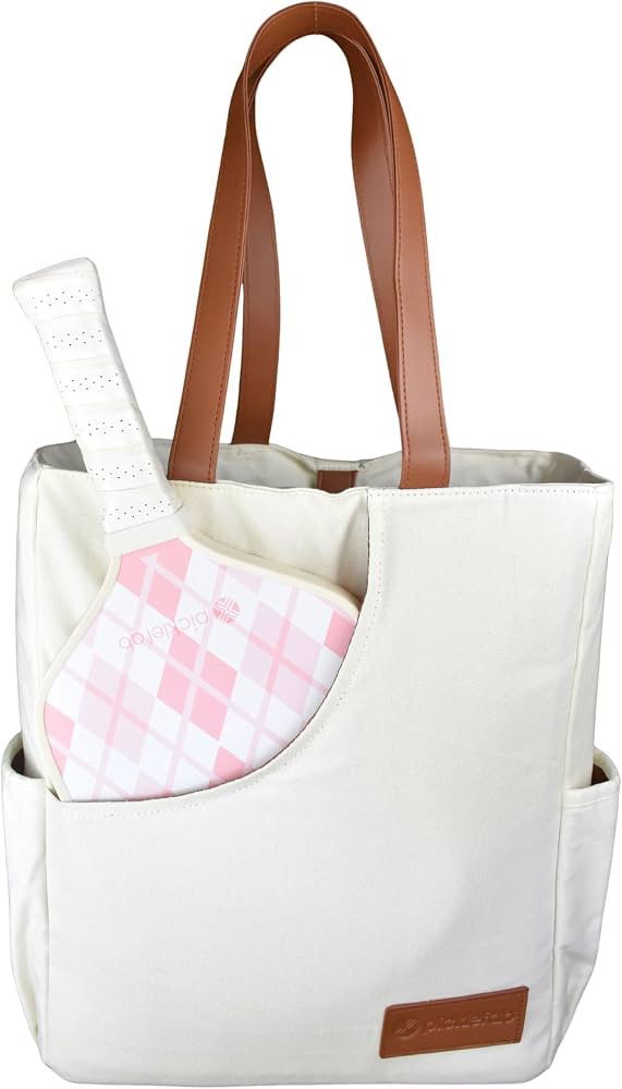 Designer Pickleball Tote Bags for Women | Canvas & Vegan Leather | Amazon (US)