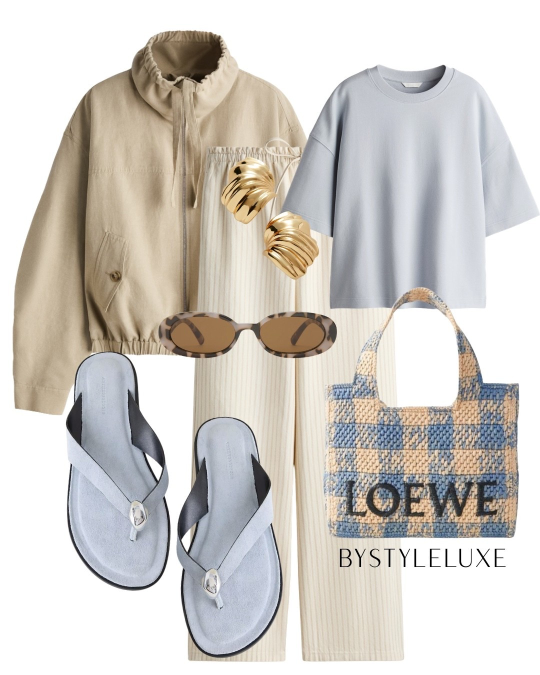 T-SHIRT LOOK - Styling a plain simple blue tee with neutral tones for spring. Love these blue sandals 🩵

#jacket #sandals #tshirt 

#LTKsummer #LTKshoes #LTKspring