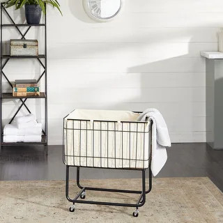 Black Metal Contemporary Storage Cart 26 x 24 x 16 | Bed Bath & Beyond