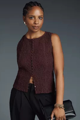 By Anthropologie Puckered Peplum Top | Anthropologie (US)