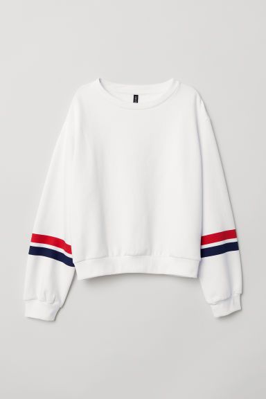 H & M - Short Sweatshirt - White | H&M (US)