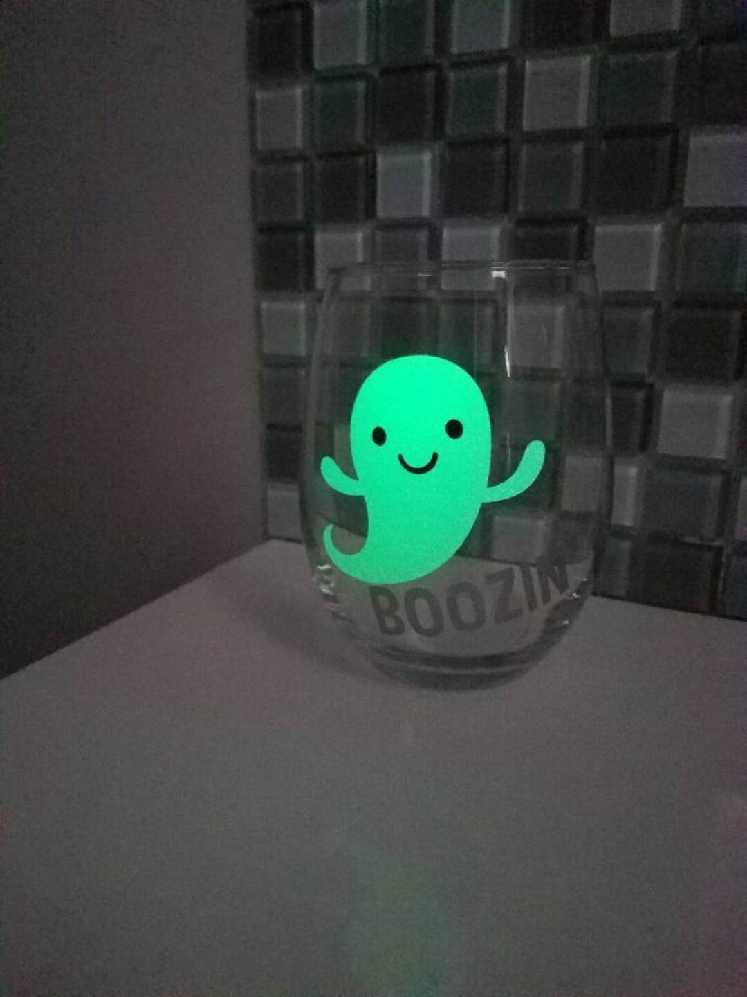 Halloween Wine Glass. Glow in the Dark Wine Glass Glow in the - Etsy | Etsy (US)