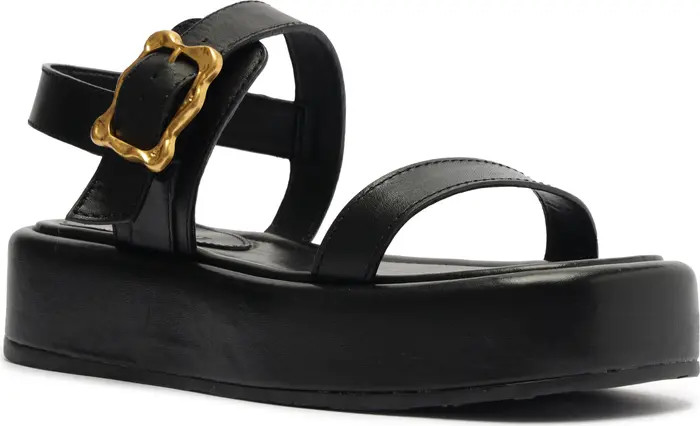 Schutz Wavy Ankle Strap Platform Sandal (Women) | Nordstrom | Nordstrom
