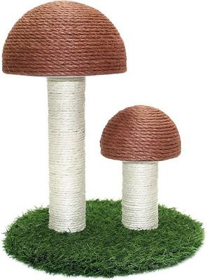 Lovely Caves 14.2-in Mushoom Cat Scratching Post | Chewy.com